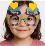 Resim Bfs Cupcake Temalı Doğum Günü Renkli Karton Happy Birthday Gözlüğü 6 Adet 