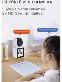 Resim Bebek Kamerası Monitörlü 360 Derece Dönebilen Full Hd Smart Ip Güvenlik Kamerası Cmr11 Beyaz 