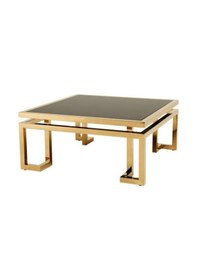 Resim Zao Gold Metal / Cam Kare Orta Sehpa 