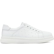 Resim Derimod Kadın Beyaz Bağcıklı Deri Sneaker 25SFD500718 