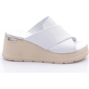 Resim Dgn 1319-2432 Kadin Kalin Taban Terlik Beyaz 