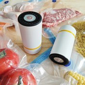 Resim APWCHE Taşınabilir Vakum Kapak Makinesi Elektrikli Pompayla - Gıda Saklama, Yemek Hazırlama ve Sous Vide Pişirme için 5 Tekrar Kullanılabilir Poşet - Önceden Kesilmiş Kapak Poşetleri ile Uyumlu, Gıda Saklama Çözümü|Modern Mutfak Aleti|Dayanıklı Plastik İnşaat, Vakum Kapak Makinesi 
