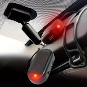 Resim 2 adet/takım Araba Güneş Enerjili Anti-Hırsızlık Işığı, Simüle Edilmiş Gösterge Işığı Dekoratif LED Sensör Işığı, Gece Parkı için Otomobil İç Aksesuarları 