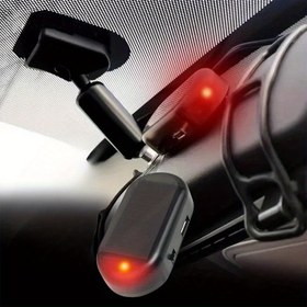 Resim 2 adet/takım Araba Güneş Enerjili Anti-Hırsızlık Işığı, Simüle Edilmiş Gösterge Işığı Dekoratif LED Sensör Işığı, Gece Parkı için Otomobil İç Aksesuarları 