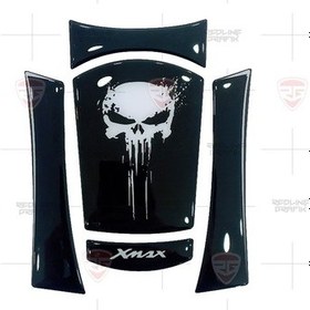 Resim Redline Grafik Yamaha X-Max 2018 Tank Pad Punisher Siyah Desen 