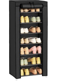 Resim Ayakkabılık Tek Bölmeli Çok Amaçlı Bez Dolap Gardırop Siyah Siyah 