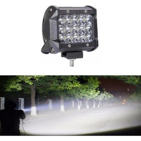 Resim Off Road LED Lamba Delici Yayıcı Beyaz Kare Sis Farı Projektör 45W 12 LED Metal Arazi Çalışma Lambası 1 Adet ONP0474 