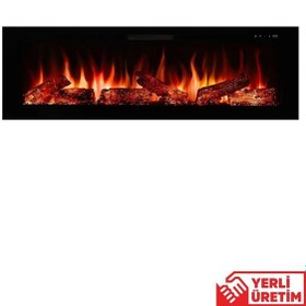 Resim Masta 130 Elektrikli Şömine - Isıtıcısız, Cam Çerçeveli, Sınırsız 