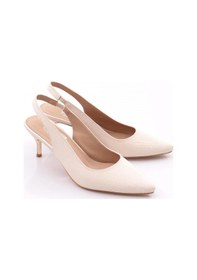 Resim Dgn 5011 Arkadan Bağlamali Topuklu Ayakkabi Ten İthal 