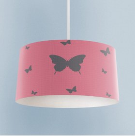 Resim BAMBAŞKA MODA BEBEK VE ÇOCUK ODASI Kelebek Desenli Pembe Avize 