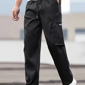 Resim Erkekler için Çok Cepli Dar Kesim Kargo Pantolon - Her Mevsim için Çok Yönlü, Günlük ve Şık 