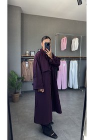 Resim YOUR NAME Oversize Premium Uzun Kadın Trençkot 