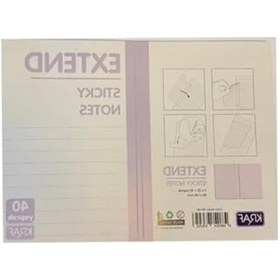 Resim Hafif Çizgili Mor Yapışkanlı Not Kağıdı, 2x20 Yaprak 1 