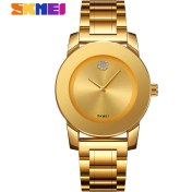 Resim 2xudc Altın Altın Kuvars Skmei Bayanlar Gündelik Elbise Altın Renk Bayanlar Taklidi Su Geçirmez Relogio Feminino Kuvars Izle Moda Ince Saatler (Yurt Dışından) 