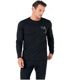 Resim Pierre Cardin 6103 Erkek Siyah Uzun Kollu Bisiklet Yaka Pijama Takımı-siyah-s Çok Renkli 