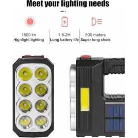 Resim Güneş Enerjili Kamp Av Feneri 