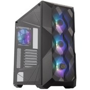 Resim COOLERMASTER CM MasterBox TD500 V2 Siyah TG 700W 80+ ARGB 4x120mm Fanlı, Kristal Mesh Ön panelli MidTowerKasa 