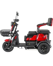 Resim E-Mon Elektrikli Motosiklet E-Mon Capri 1300W Üç Tekerli Kırmızı 