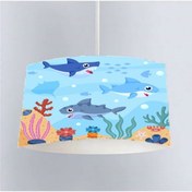 Resim EVSEHOMES Köpek Balığı Çocuk Avizesi 