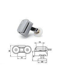 Resim Ayrıntıshop Duşakabin Plastik Tekerlek Ay-418 Gri 