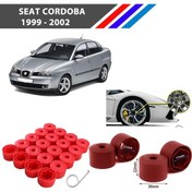 Resim Otozet - Seat Cordoba Bijon Civata Kapağı Kırmızı Renk 20 Adetli Set 17mm 1k06011739b9 