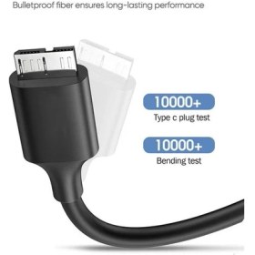 Resim Daytona 20103 USB Type-C To Micro B 3.1 HDD Harici Harddisk Kablosu Çevirici Dönüştürücü Şarj Cihazı Aktarıcı Kablo 