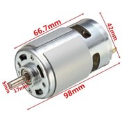 Resim Genel Markalar Rs775 Dc Motor 12v 15000rpm Yüksek Hız Tork Çift Bilyalı Rulman Matkap Torna Cnc Router Motor 