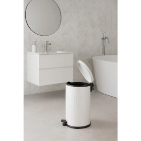 Resim Begin Power Vintage 16 Lt Yavaş Kapanır Kapaklı Ofis Mutfak Banyo Balkon Çöp Kovası Beyaz 