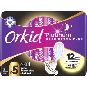 Resim Orkid Platinum Extra Plus Gece Hijyenik Ped 8'li 