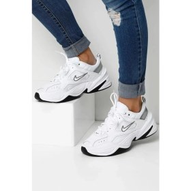 Resim Nike Nike M2K Tekno Leather Sneaker Gerçek Deri Beyaz Kadın Spor Ayakkabısı 