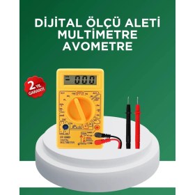 Resim Teknoşık Dijital Multimetre Ölçü Aleti Ac Dc Ölçüm ve LCD Ekranlı 