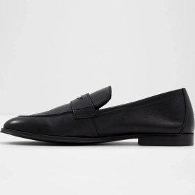 Resim Aldo Oxford&Loafer Siyah Deri Ayakkabı Erkek İçin Kısa Topuklu Pillow Walk Taban 