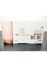 Resim Paşabahçe Leia 3'Lü Pembe Meşrubat Bardağı 