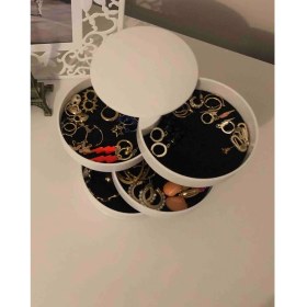Resim MCM Group 4 Katlı Dönebilen Silindir Takı ve Makyaj Organizer Kutusu 