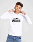 Resim Vw Golf Gtı Baskılı Unisex Çocuk Kapüşonlu Beyaz Sweatshirt (528619955) Beyaz 