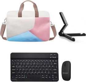 Resim Microcase Samsung S10 FE Plus Tablet için Çanta + Bluetooth Klavye + Mouse + Tablet Standı Siyah- AL4233 