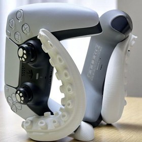 Resim Valyria PS4/PS5/XBOX Uyumlu 2'li Konsol Standı Kol Tutucu Stand Joystick Standı 3D Baskı Ahtapot Şeklinde 