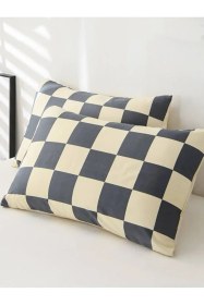 Resim Ranforce Kumaşından Gizli Fermuarlı Yastık Kılıfı 50x70 2 Adet Füme 