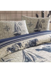 Resim Taç Muna Ranforce Tek Kişilik Nevresim Takımı Lacivert 000000001000051028 Lacivert 