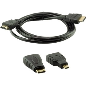 Resim Hq Speed 3in1 HDMI Kablo 1.5 mt HDMI To Mini HDMI - Micro HDMI 