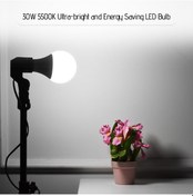Resim Teltree E27 30w 5500k Güneş Işığı Led Ampulü - Fotoğrafçılık, Ev Ve Ticari Aydınlatma - 2400lm Parlak, Stroboskop Olmayan, Enerji Tasarruflu 185-245v 
