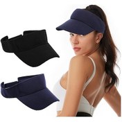 Resim Unisex Uv Koruyucu Sporcu Plaj Vizör Şapka 2 Li Set (547423572) 