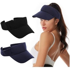 Resim Unisex Uv Koruyucu Sporcu Plaj Vizör Şapka 2 Li Set (547423572) 