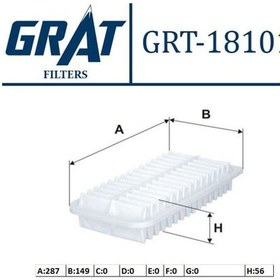 Resim GRAT 18101 Hava Filtresi Corolla Uyumlu 03-07 Avensis 03-08 1.4 1.6 Vvtı 