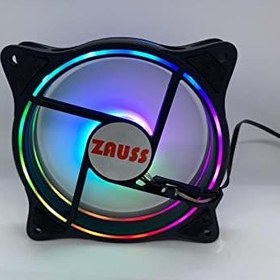 Resim Zauss ZB-400 3 Renk İçi ve Dışı Hareketli Rainbow Rgb Kasa Mining Fanı 12CM Fanı 0.3A 