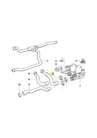 Resim Bmw E36 Uyumlu Su Hortumu M40 M42 M43 M44 M50 M51 Motor 642113874 