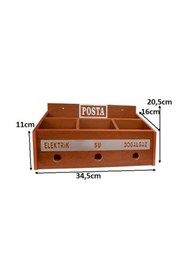 Resim SELENA Ahşap Ortak Fatura Ve Posta Kutusu Ceviz 