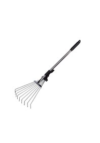 Resim Konesam Paslanmaz Çelik Teleskopik Yaprak Tırmığı - Bahçe Ve Çiçek Bakımı İçin Çok Amaçlı Esnek Tel Tırmık 