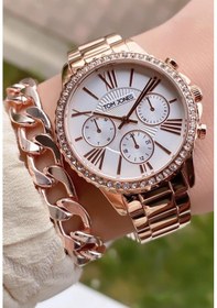 Resim Tom Jones Mrd12234 Rose Gold Renk Kadın Kol Saati Bileklik Hediyeli 