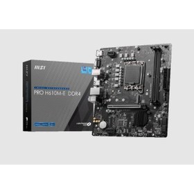 Resim MSI Msı Pro H610M-E Ddr4 Soket 1700 Ddr4 3200(Oc) Hdmı Vga M.2 Usb3.2 1X 1G Lan Matx 